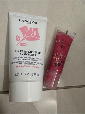 Lancôme Rose Crème-Mousse Comfort + Juicy Tubes Lip Gloss - White & Pink